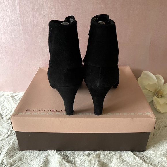 HP🍁Bandolino Black Suede Booties Boots Sz. 11 - Picture 6 of 7